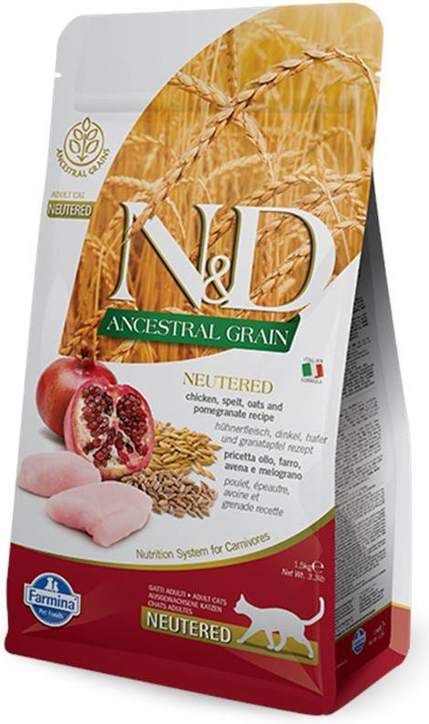 N&D Cat Ancestral Grain Neutered Chicken & Pomegranate