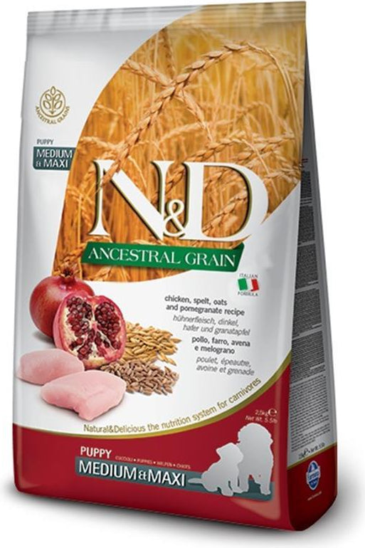 N&D Ancestral Grain Puppy Medium & Maxi Chicken & Pomegranate