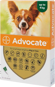 Advocate Dogs (<4kg, 0.4ml)