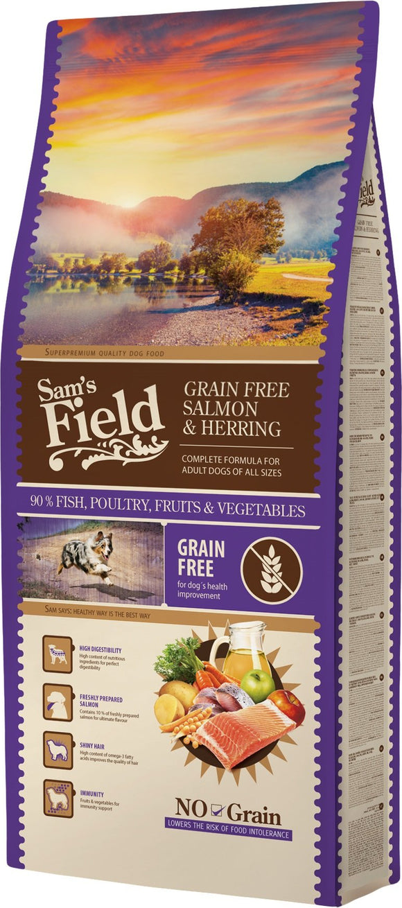 Sam's Field Dog Grain Free Salmon & Herring