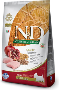 N&D Ancestral Grain Light Mini Chicken & Pomegranate